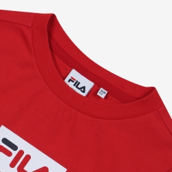 Fila Slim Crop - Naisten Poolopaita - TummanPunainen | FI-43423